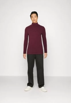 Pier One 2 PACK - Langarmshirt - Beige/bordeaux