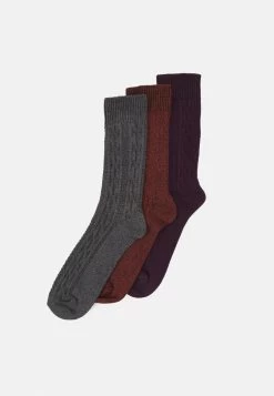 Pier One 3PACK - Socken - Dark Green/orange/bordeaux -Pier One 1189c863a8cb47e6809f3af9086f140f 1