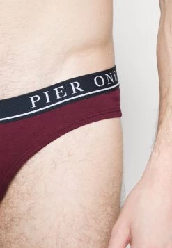 Pier One BRANDED WAISTBAND BRIEFS 3 PACK - Slip - Dark Blue /green/bordeaux -Pier One 208437927cd54529b2ae47a824e20a21