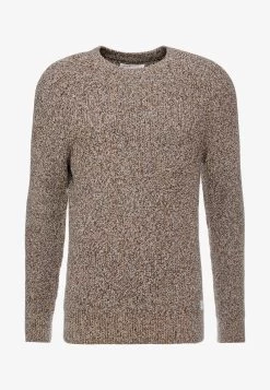 Pier One MULTICOLOUR HALF CARDIGAN JUMPER - Strickpullover - Mottled Dark Yellow -Pier One 43d052bb50e448ea97efd06449ca54d1