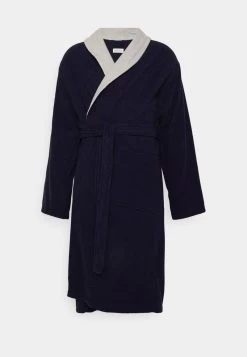 Pier One SHAWL TOWEL BATHROBE - Bademantel - Dark Blue -Pier One 67f610d064e84b5daaa9a12f82d45b4b