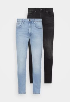 Pier One 2 PACK - Jeans Skinny Fit - Light Blue/black -Pier One 744b89c1ac6d4b31aed9ac3336ccd67b 1