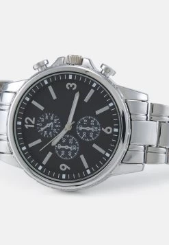 Pier One UNISEX - Uhr - Silver-coloured/black -Pier One 74a3ccc1c5ec4cf19b661e26058a743f