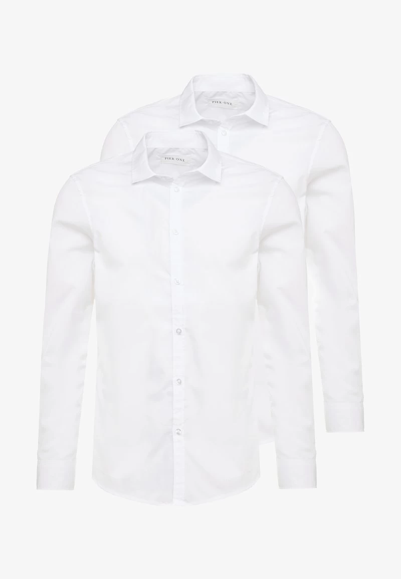 Pier One 2 PACK - Businesshemd - White 5 Pier One 2 PACK - Businesshemd - White – Bild 5