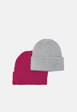 Pier One UNISEX 2 PACK - Mütze - Red/grey -Pier One 974eebccedc348d4971691706216c905 1
