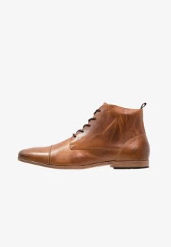 Pier One Schnürstiefelette - Cognac