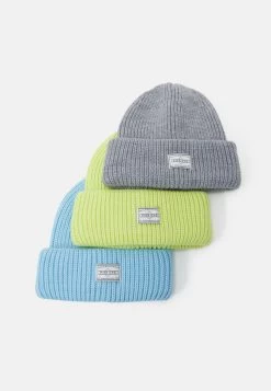 Pier One UNISEX 3 PACK - Mütze - Grey, Neon Green, Light Blue -Pier One a6d4d1e9448d49d29e1f261472915c8c 1