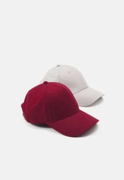Pier One UNISEX 2 PACK - Cap - Light Grey/berry -Pier One dc135ddce2ca4d6ea4c07bf8c622a918 1