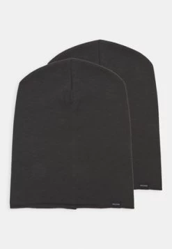 Pier One UNISEX 2 PACK - Mütze - Black/grey -Pier One e50b8580c4fa40d19083df30a9f3b419