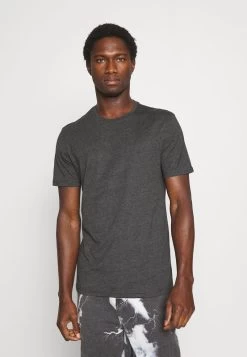 Pier One 3 PACK - T-Shirt Basic - Black/mottled Dark Grey/bordeaux -Pier One fbb1fa11fda54722bafd9df33f46d342